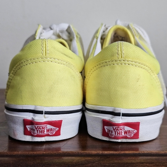 Vans Old Skool Low Top Sneakers Yellow White Canvas Women’s 7.5 / Men’s 6 - Picture 10 of 15